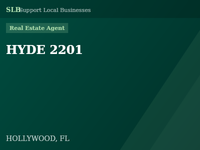 HYDE 2201 — Real Estate Agent in HOLLYWOOD, FL