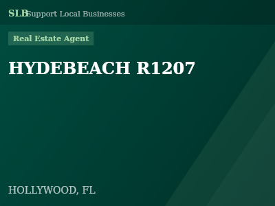 HYDEBEACH R1207 — Real Estate Agent in HOLLYWOOD, FL