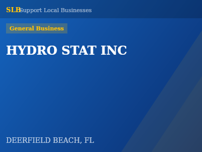 HYDRO STAT INC — General Business in DEERFIELD BEACH, FL