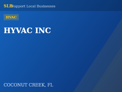 HYVAC INC — HVAC in COCONUT CREEK, FL
