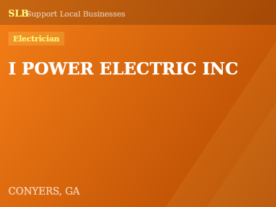 I POWER ELECTRIC INC — Electrician in CONYERS, GA