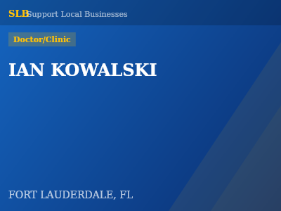 IAN KOWALSKI — Doctor/Clinic in FORT LAUDERDALE, FL