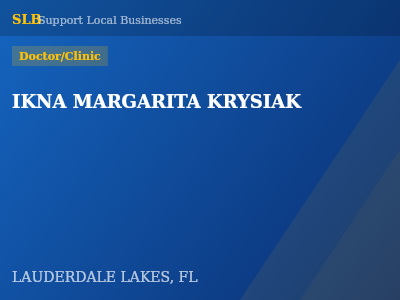 IKNA MARGARITA KRYSIAK — Doctor/Clinic in LAUDERDALE LAKES, FL