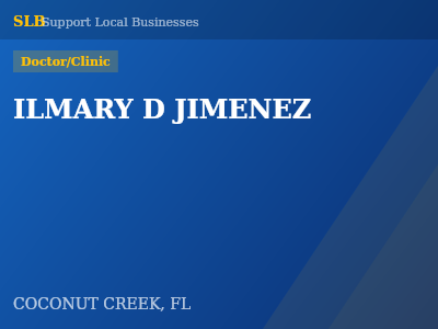 ILMARY D JIMENEZ — Doctor/Clinic in COCONUT CREEK, FL