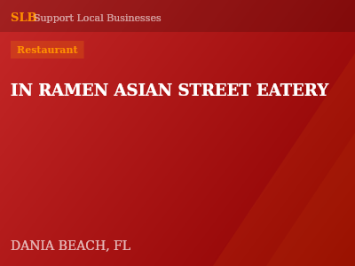 IN RAMEN ASIAN STREET EATERY — Restaurant in DANIA BEACH, FL