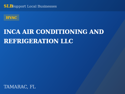 INCA AIR CONDITIONING AND REFRIGERATION LLC — HVAC in TAMARAC, FL