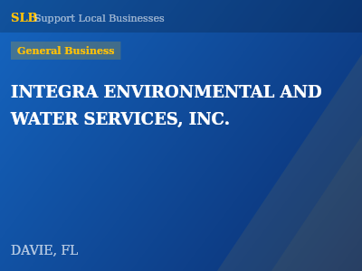 INTEGRA ENVIRONMENTAL AND WATER SERVICES, INC. — General Business in DAVIE, FL
