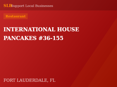 INTERNATIONAL HOUSE PANCAKES #36-155 — Restaurant in FORT LAUDERDALE, FL