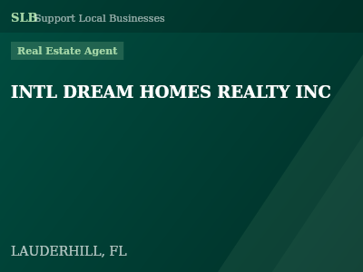 INTL DREAM HOMES REALTY INC — Real Estate Agent in LAUDERHILL, FL