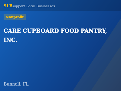 CARE CUPBOARD FOOD PANTRY, INC. — Nonprofit in Bunnell, FL