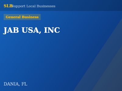 JAB USA, INC — General Business in DANIA, FL