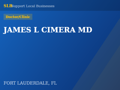 JAMES L CIMERA MD — Doctor/Clinic in FORT LAUDERDALE, FL