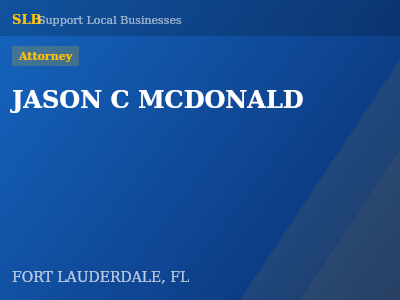 JASON C MCDONALD — Attorney in FORT LAUDERDALE, FL