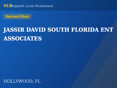 JASSIR DAVID SOUTH FLORIDA ENT ASSOCIATES — Doctor/Clinic in HOLLYWOOD, FL