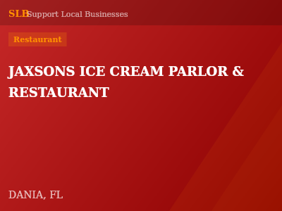 JAXSONS ICE CREAM PARLOR & RESTAURANT — Restaurant in DANIA, FL