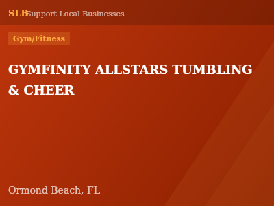 GYMFINITY ALLSTARS TUMBLING & CHEER — Gym/Fitness in Ormond Beach, FL