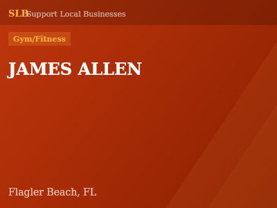 JAMES ALLEN — Gym/Fitness in Flagler Beach, FL