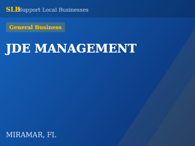 JDE MANAGEMENT — General Business in MIRAMAR, FL