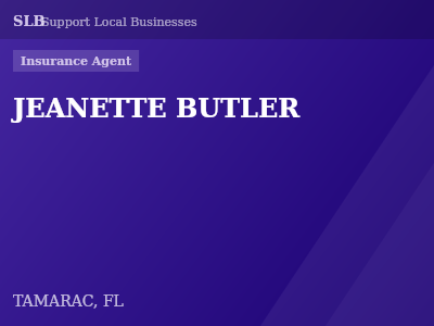 JEANETTE BUTLER — Insurance Agent in TAMARAC, FL