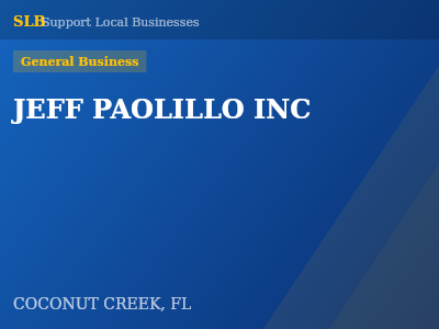 JEFF PAOLILLO INC — General Business in COCONUT CREEK, FL