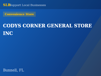 CODYS CORNER GENERAL STORE INC — Convenience Store in Bunnell, FL