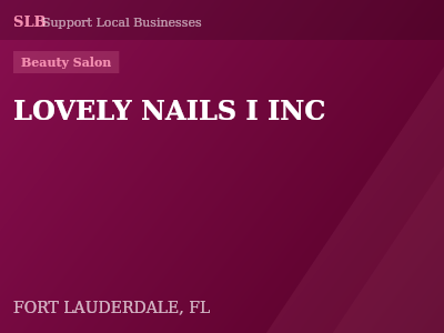LOVELY NAILS I INC — Beauty Salon in FORT LAUDERDALE, FL