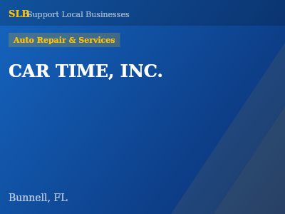 CAR TIME, INC. — Auto Repair & Services in Bunnell, FL
