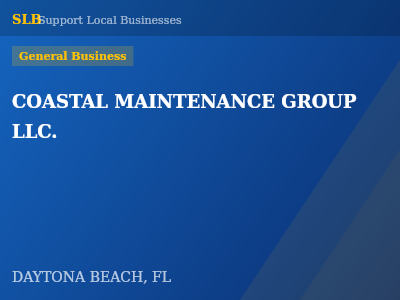 COASTAL MAINTENANCE GROUP LLC. — General Business in DAYTONA BEACH, FL