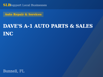 DAVE'S A-1 AUTO PARTS & SALES INC — Auto Repair & Services in Bunnell, FL
