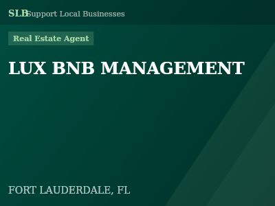 LUX BNB MANAGEMENT — Real Estate Agent in FORT LAUDERDALE, FL