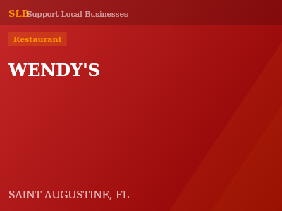WENDY'S — Restaurant in SAINT AUGUSTINE, FL