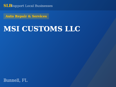 MSI CUSTOMS LLC — Auto Repair & Services in Bunnell, FL