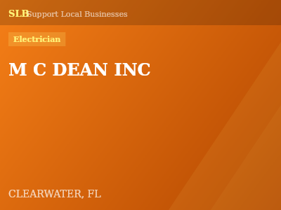 M C DEAN INC — Electrician in CLEARWATER, FL