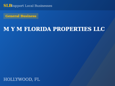 M Y M FLORIDA PROPERTIES LLC — General Business in HOLLYWOOD, FL