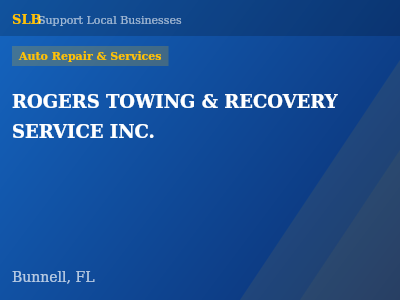 ROGERS TOWING & RECOVERY SERVICE INC. — Auto Repair & Services in Bunnell, FL