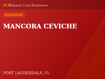 MANCORA CEVICHE — Restaurant in FORT LAUDERDALE, FL