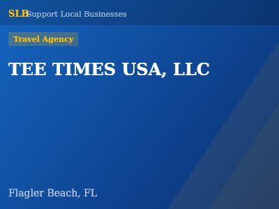 TEE TIMES USA, LLC — Travel Agency in Flagler Beach, FL