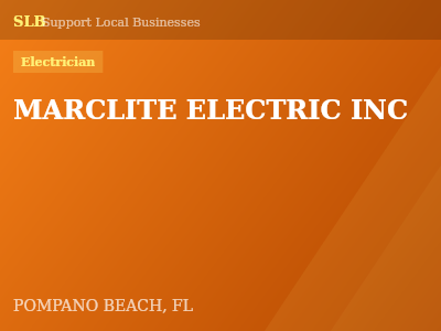 MARCLITE ELECTRIC INC — Electrician in POMPANO BEACH, FL