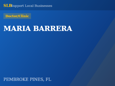 MARIA BARRERA — Doctor/Clinic in PEMBROKE PINES, FL