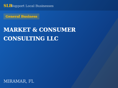 MARKET & CONSUMER CONSULTING LLC — General Business in MIRAMAR, FL