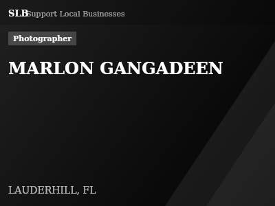 MARLON GANGADEEN — Photographer in LAUDERHILL, FL