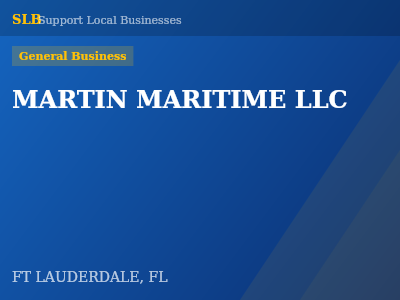 MARTIN MARITIME LLC — General Business in FT LAUDERDALE, FL