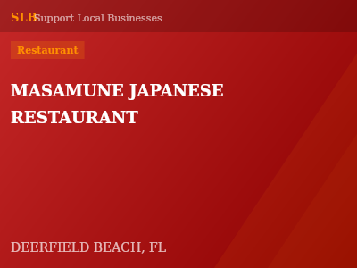 MASAMUNE JAPANESE RESTAURANT — Restaurant in DEERFIELD BEACH, FL