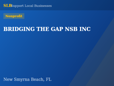 BRIDGING THE GAP NSB INC — Nonprofit in New Smyrna Beach, FL