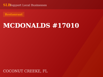 MCDONALDS #17010 — Restaurant in COCONUT CREEKE, FL