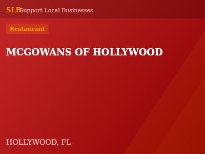 MCGOWANS OF HOLLYWOOD — Restaurant in HOLLYWOOD, FL