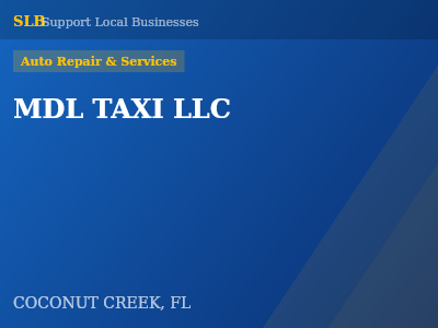 MDL TAXI LLC — Auto Repair & Services in COCONUT CREEK, FL