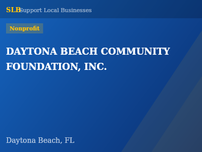 DAYTONA BEACH COMMUNITY FOUNDATION, INC. — Nonprofit in Daytona Beach, FL