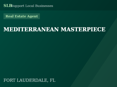 MEDITERRANEAN MASTERPIECE — Real Estate Agent in FORT LAUDERDALE, FL