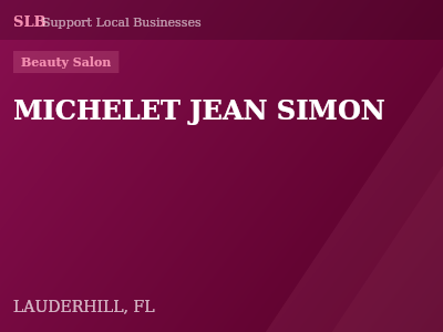MICHELET JEAN SIMON — Beauty Salon in LAUDERHILL, FL